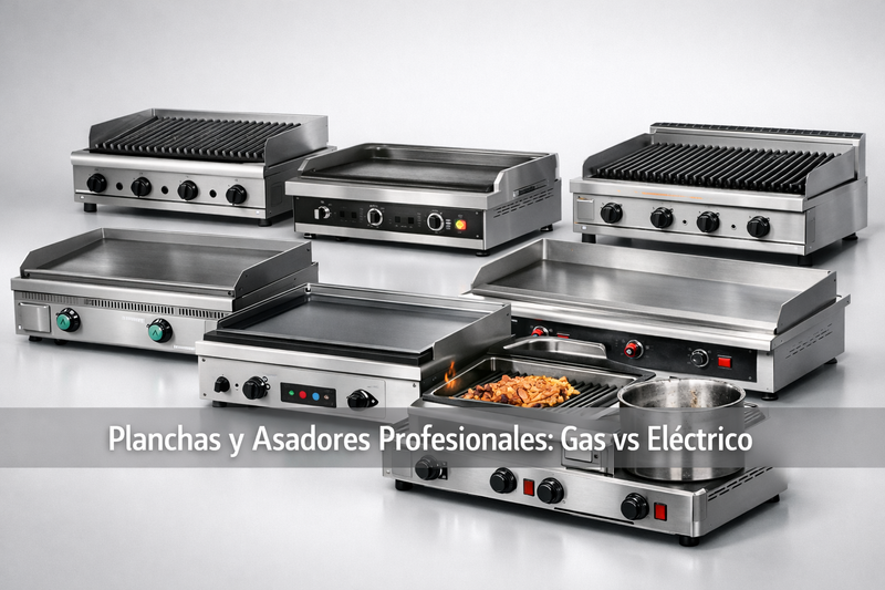 Planchas y Asadores Profesionales: Gas vs Eléctrico
