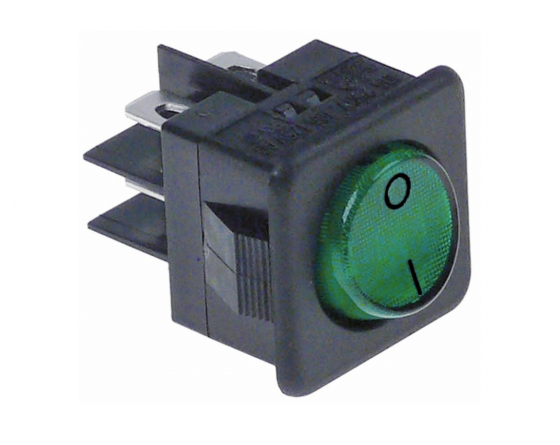 INTERRUPTOR VERDE 25x25mm 230V BIPOLAR