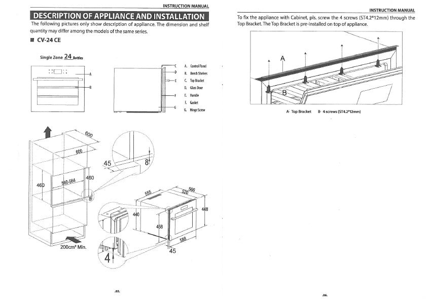 CAVE VINUM - VINOTECA ENCASTRABLE COCINA CV-24CE