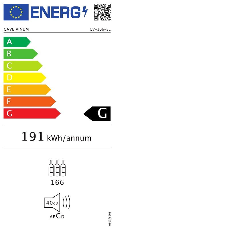CAVE VINUM - VINOTECA PREMIUM 166 BOTELLAS CV-166-BL