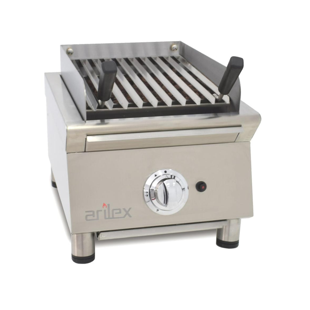 PARRILLA VASCA A GAS 40 cm CON PIEDRA VOLCÁNICA LÍNEA 600 40VASN