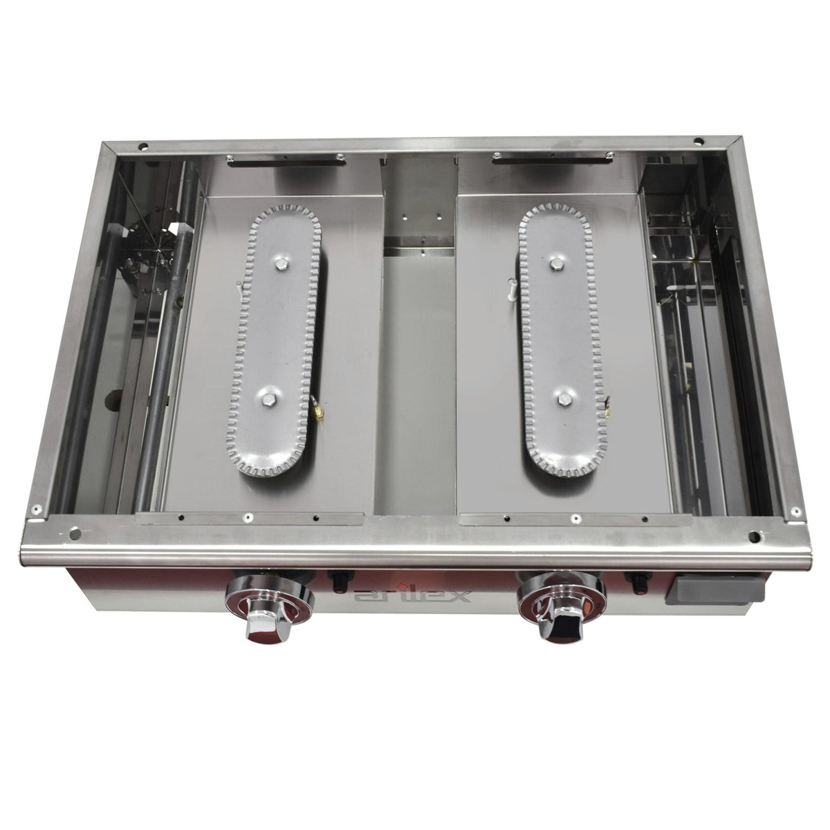 PLANCHA A GAS 60cm EN ACERO LAMINADO DE 6mm 60PGLN