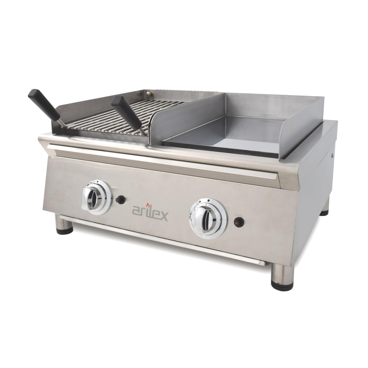 FRYTOPS A GAS 35cm ACERO RECTIFICADO DE 15mm + BARBACOA A GAS 35cm LÍNEA 600 70FRYGRBN