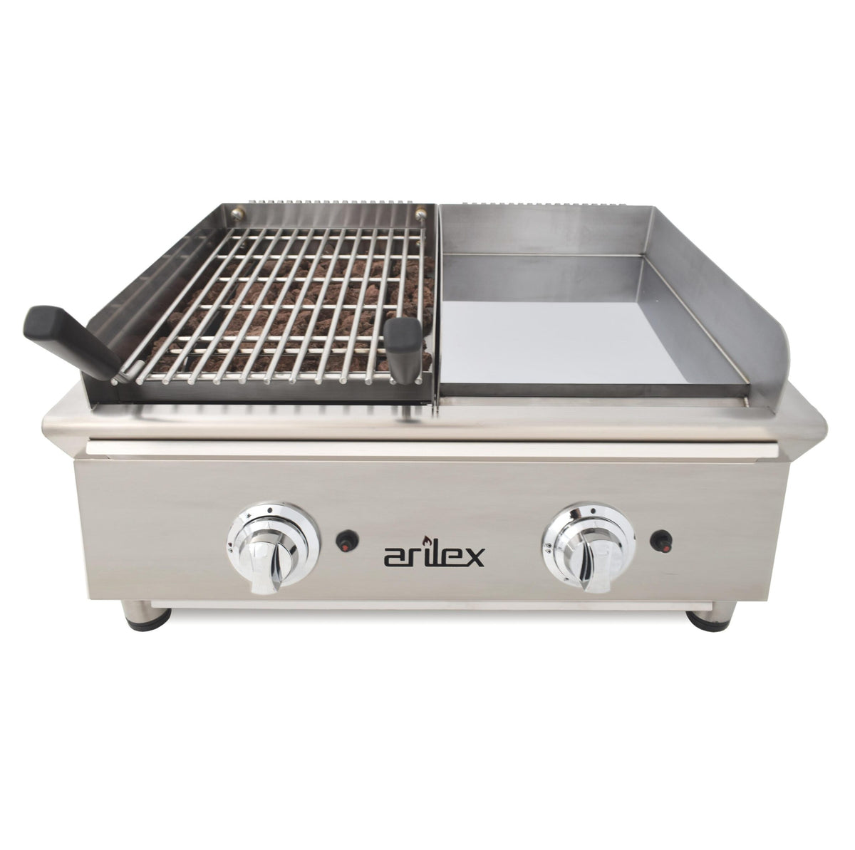 FRYTOPS A GAS 35cm ACERO RECTIFICADO DE 15mm + BARBACOA A GAS 35cm LÍNEA 600 70FRYGRBN