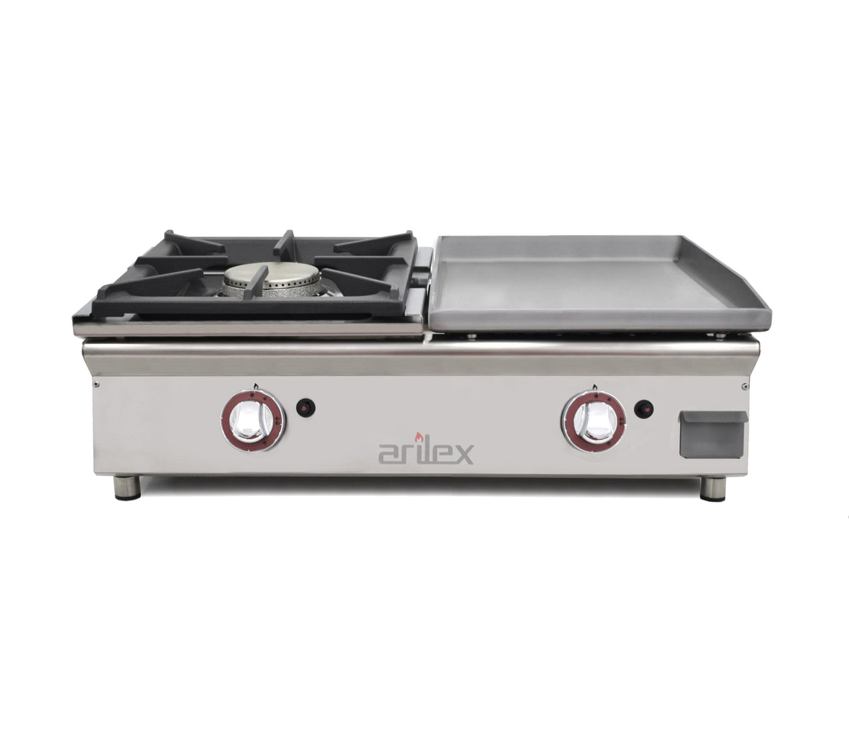 PLANCHA A GAS 40cm EN ACERO LAMINADO 6mm + FOGÓN 6Kw 80PGLFN
