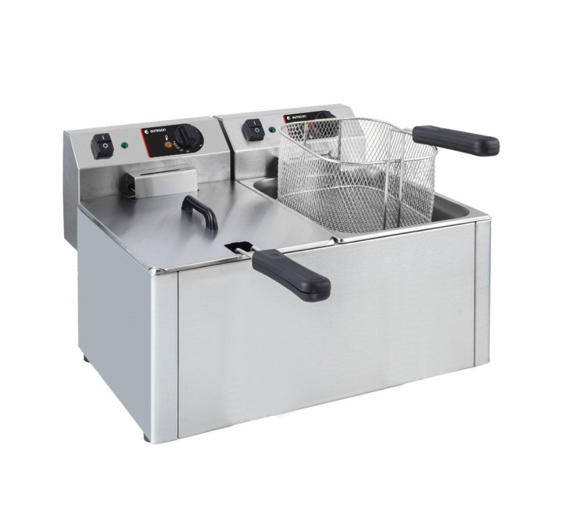 FREIDORA SOBREMESA ELÉCTRICA DOBLE ALMFR7+7LSG 7+7LITR