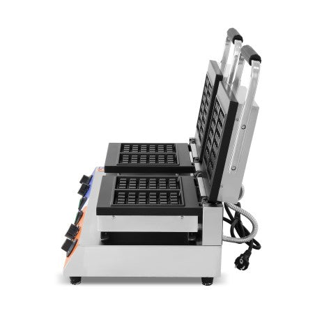 MÁQUINA DE GOFRES DOBLE ELÉCTRICA 1,5+1,5KW 63X380X270H MM PEKÍN WF-2210-2