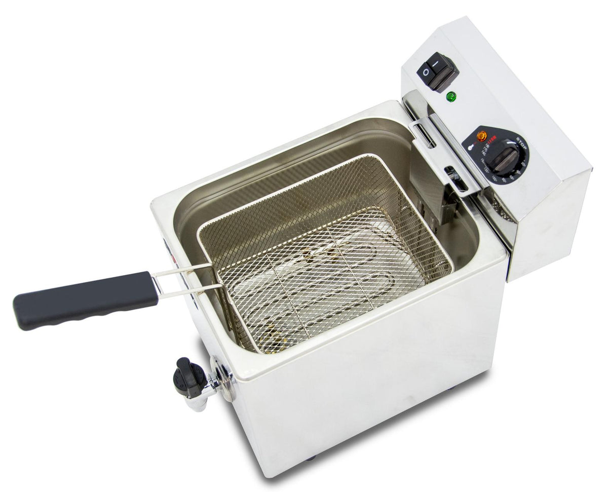 FREIDORA ELÉCTRICA EVOLUTION CON GRIFO 10 LITROS CON CONTACTOR (3,5kw MONOFÁSICA) EVO10G