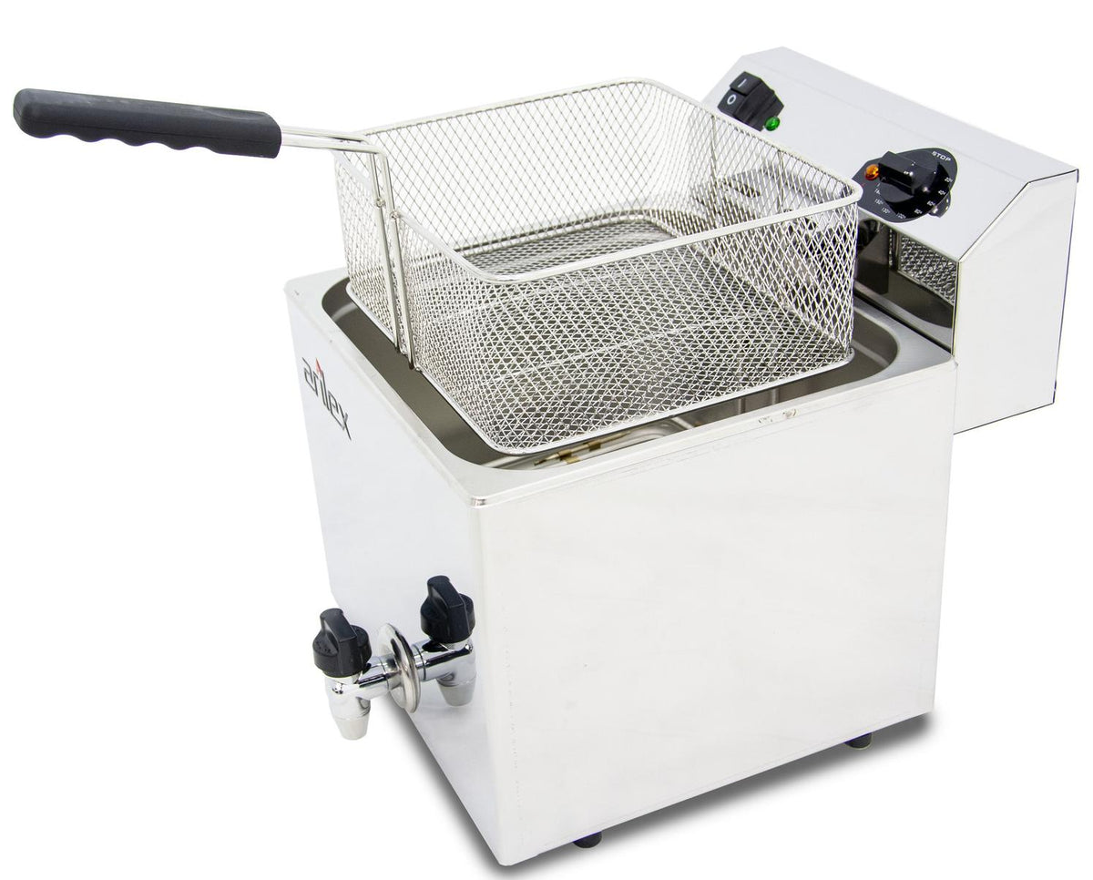 FREIDORA ELÉCTRICA EVOLUTION CON GRIFO 12 LITROS CON CONTACTOR (4,5kw MONOFÁSICA) EVO12G