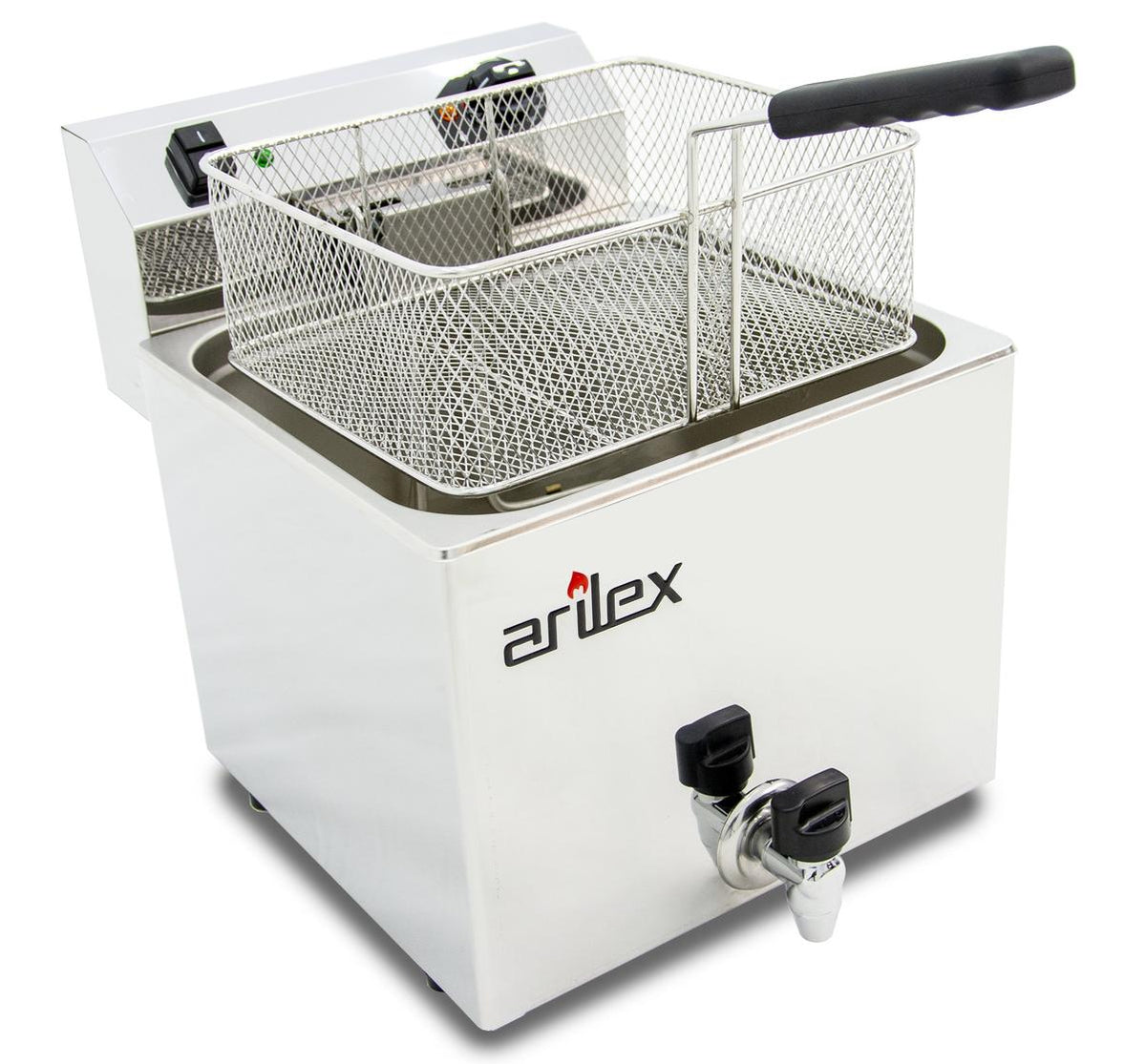 FREIDORA ELÉCTRICA EVOLUTION CON GRIFO 12 LITROS CON CONTACTOR (4,5kw MONOFÁSICA) EVO12G