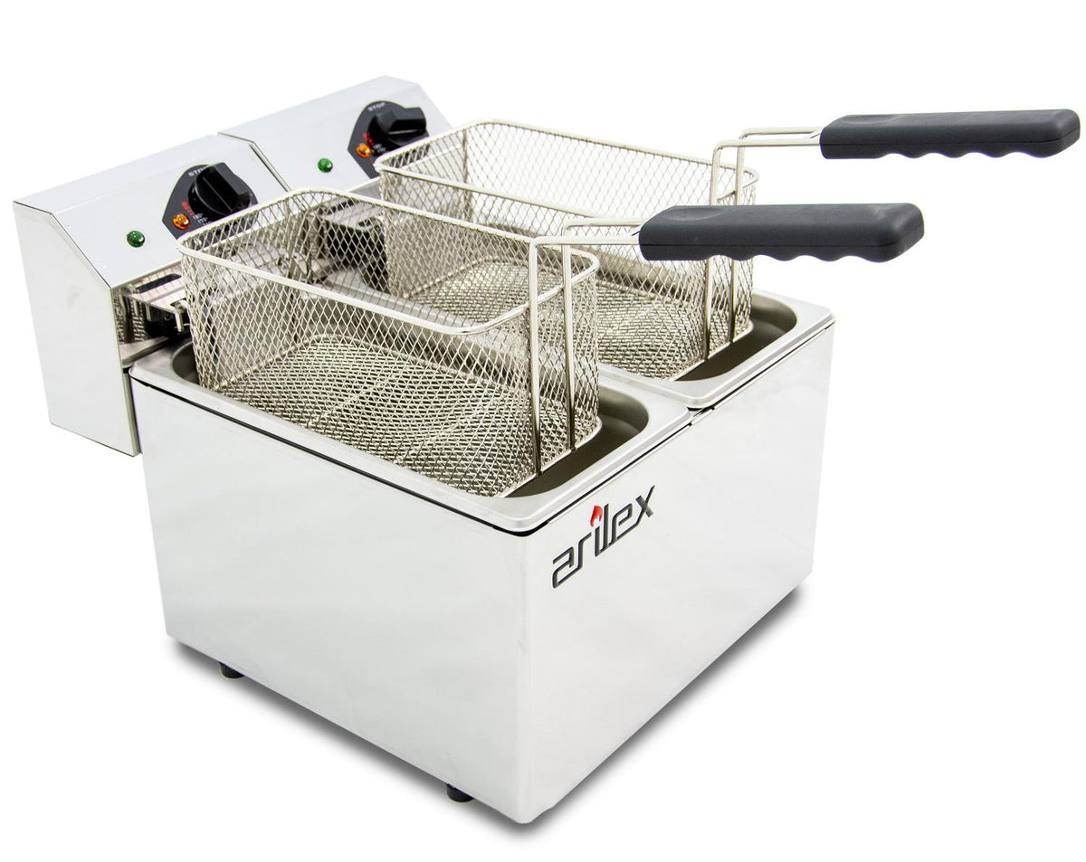 FREIDORA ELÉCTRICA EVOLUTION SIN GRIFO 5+5 LITROS (3+3kw MONOFÁSICA) EVO55