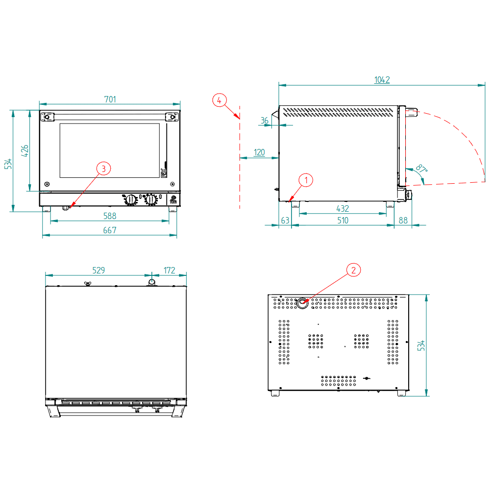 FM - HORNO CONVECCIÓN RX 424 PLUS H