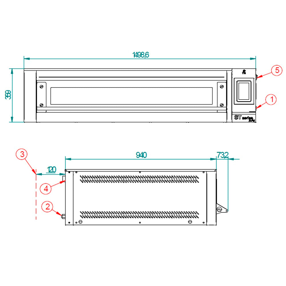 FM - HORNO PIZZA STZ 633 V5 - 6 PIZZAS Ø 33CM