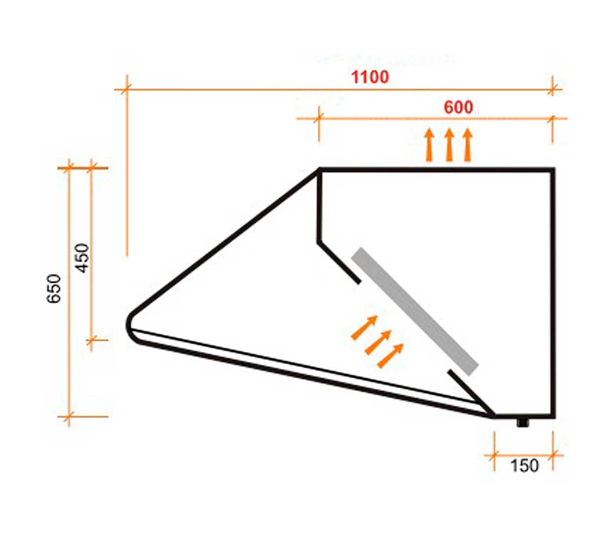 ALTEX - CAMPANA DE PARED BASIC 110