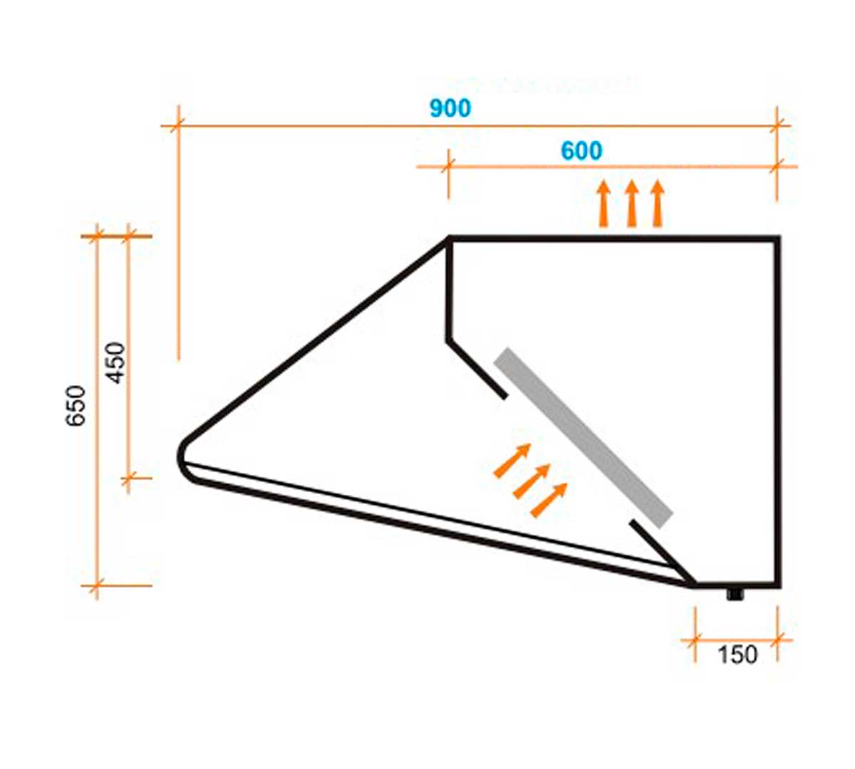ALTEX - CAMPANA DE PARED BASIC 90