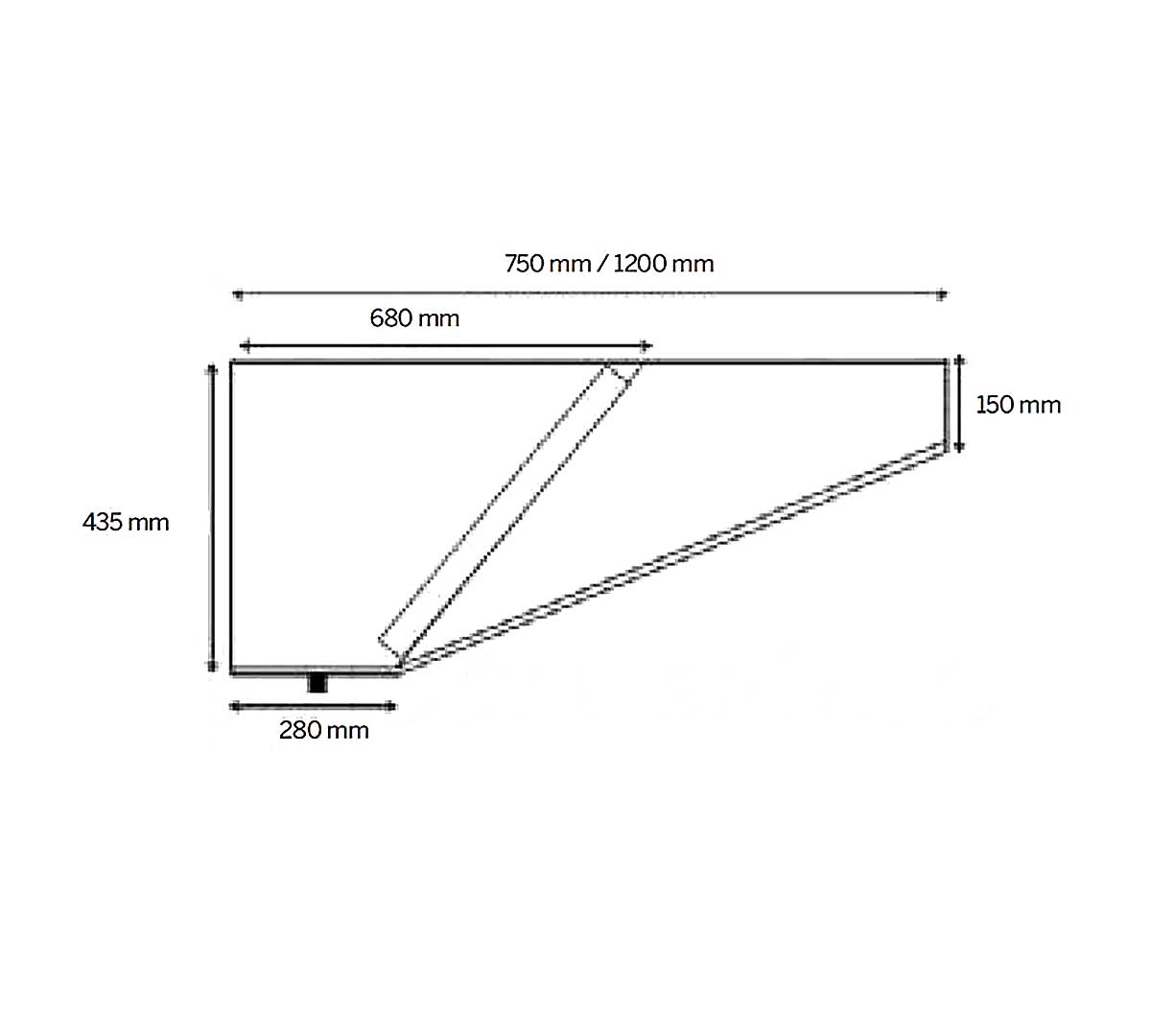 ALTEX - CAMPANA DE PARED ECO PLUS 75