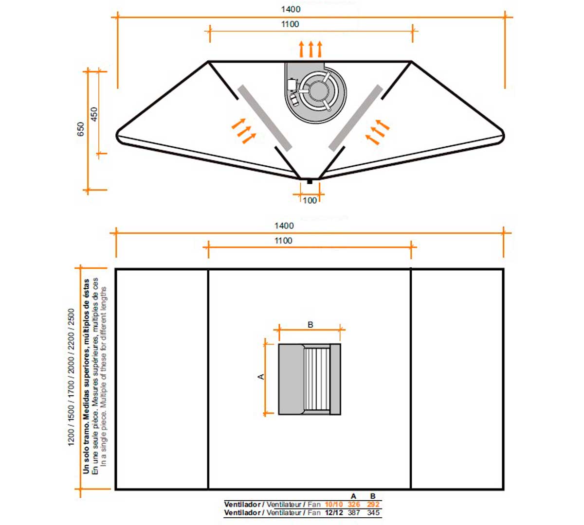 ALTEX - CAMPANA CENTRAL BASIC MONOBLOC 140