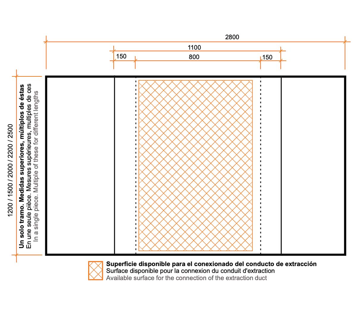 ALTEX - CAMPANA CENTRAL REVERSIBLE 280