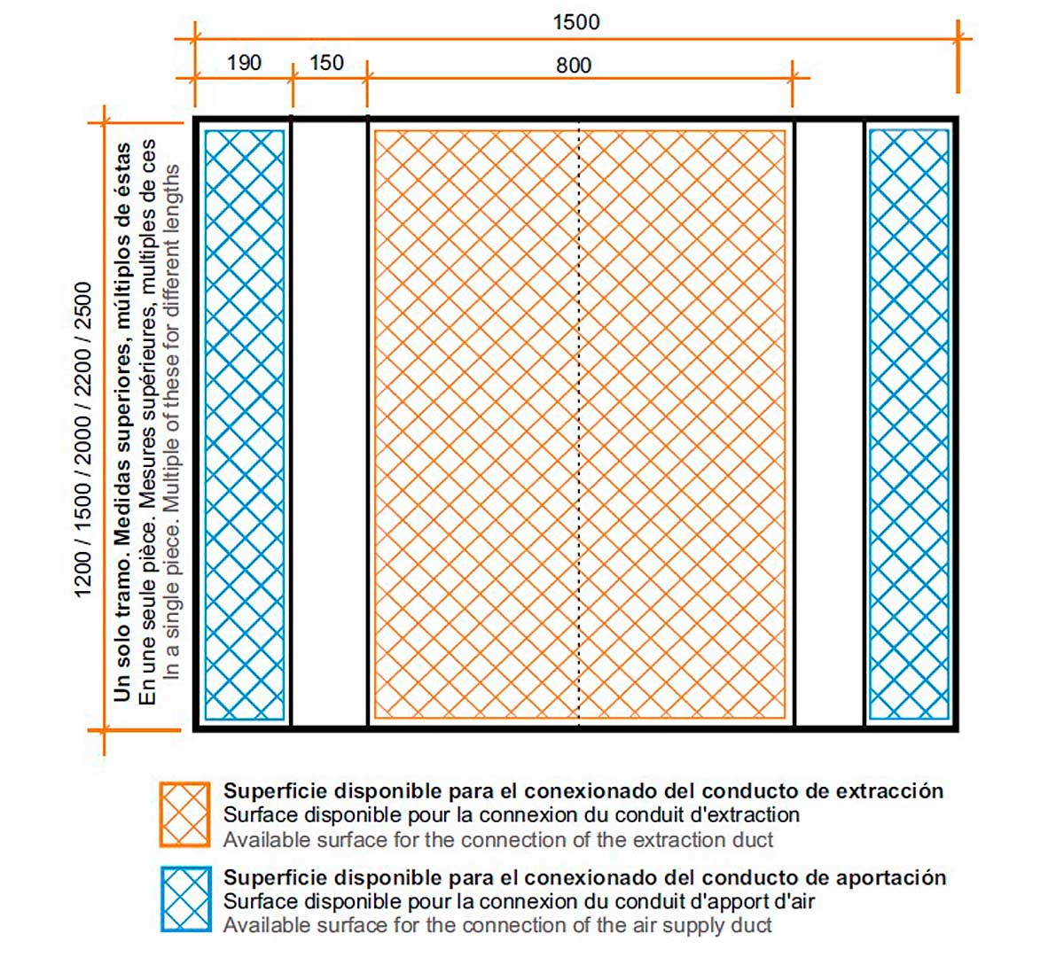 ALTEX - CAMPANA CENTRAL REVERSIBLE COMPENSADA 150