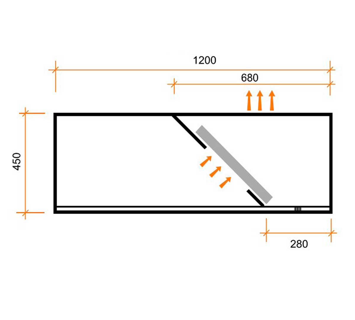 ALTEX - CAMPANA DE PARED ECO R 120