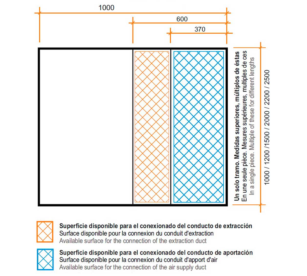 ALTEX - CAMPANA DE PARED REVERSIBLE COMPENSADA 100