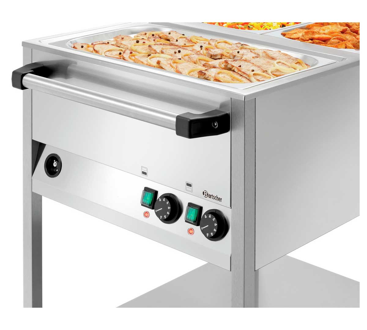 CARRO BAÑO MARÍA CON GRIFO WB2110 - 2 CUBETAS GN 1/1