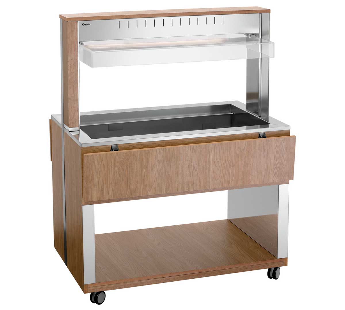 BARTSCHER - CARRO BUFFET BAÑO MARÍA 3 GN 1/1 - FONDO 125CM