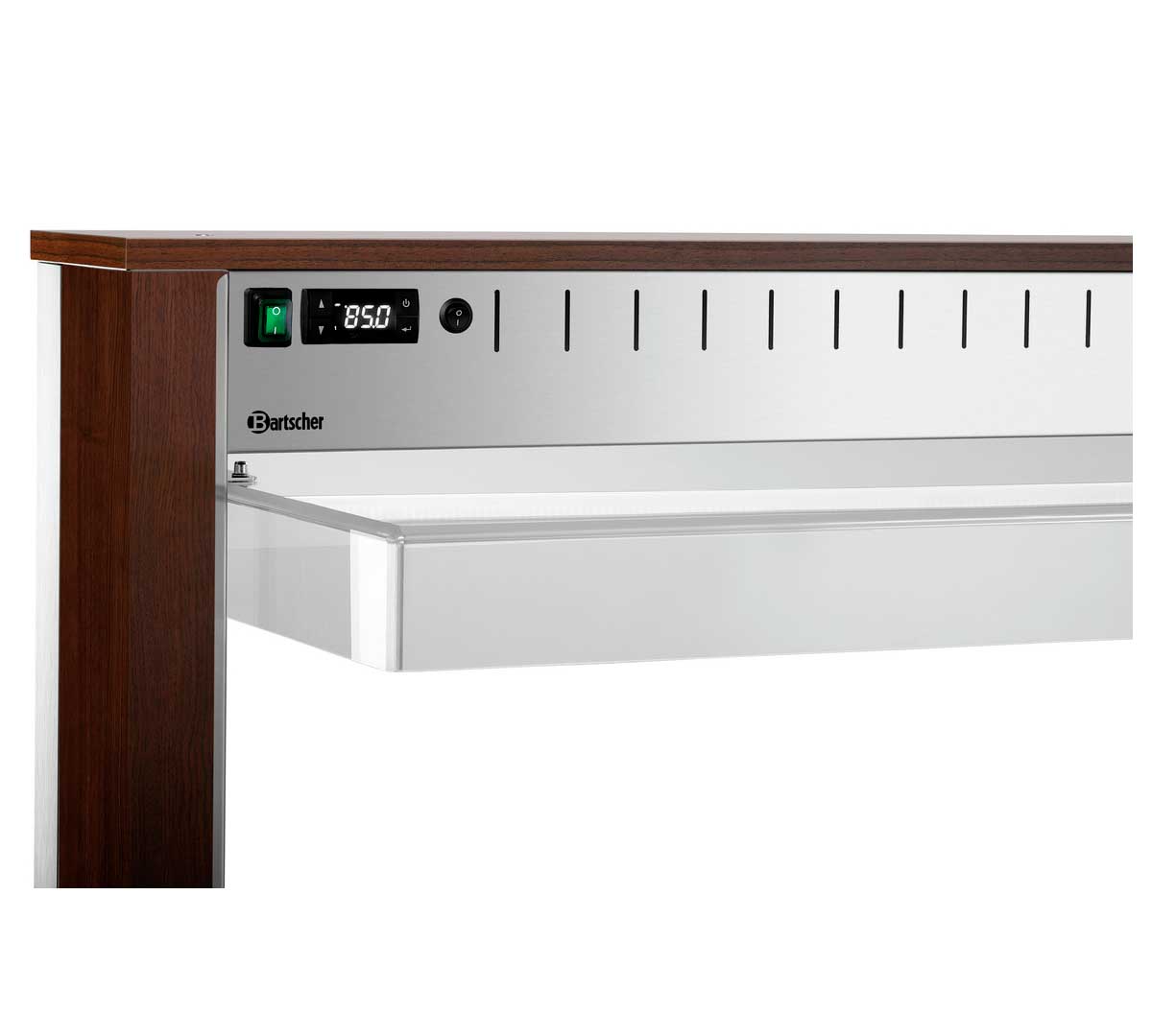 BARTSCHER - CARRO BUFFET BAÑO MARÍA 4 GN 1/1 - FONDO 125CM