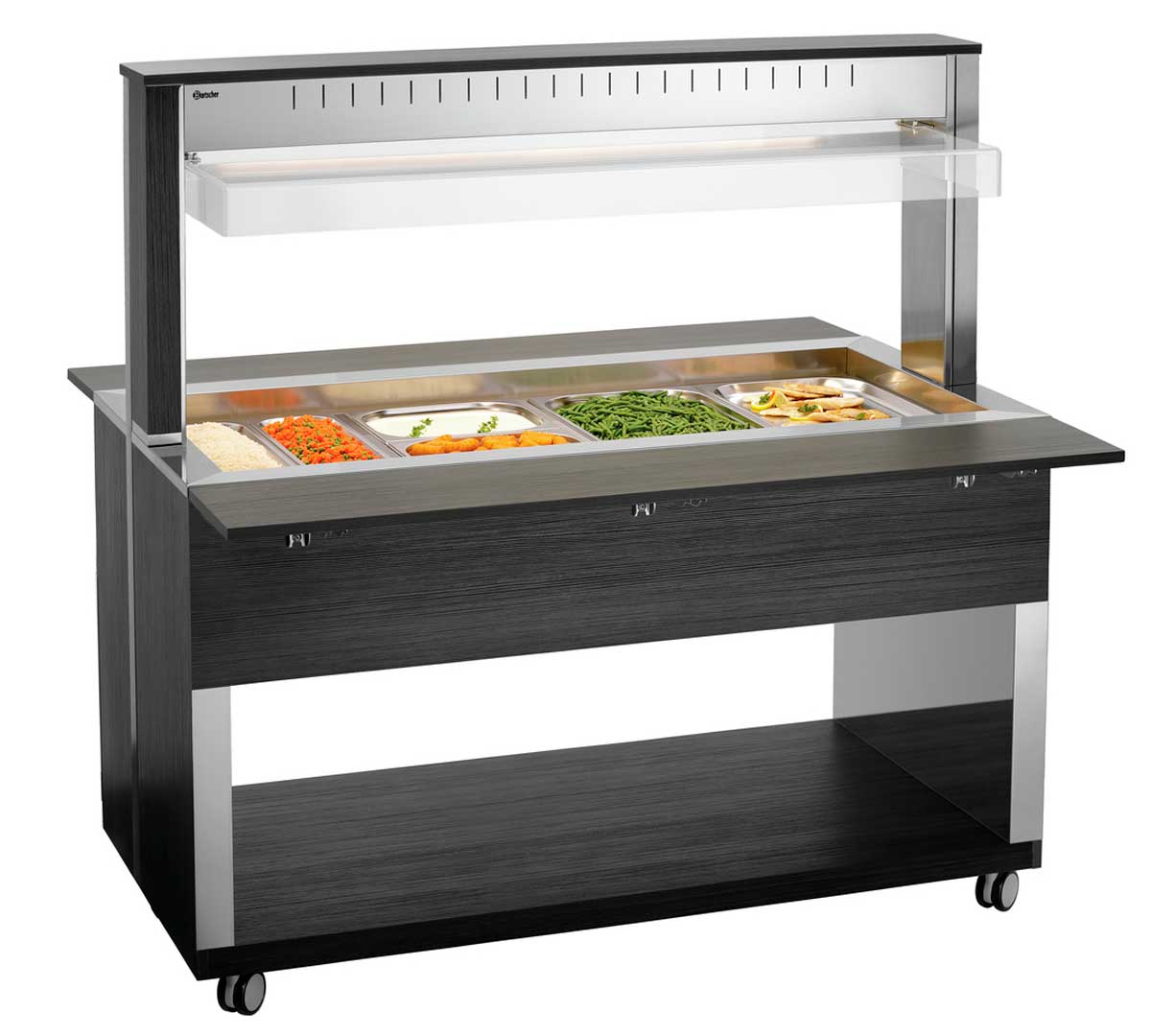 BARTSCHER - CARRO BUFFET BAÑO MARÍA 4 GN 1/1 - FONDO 125CM