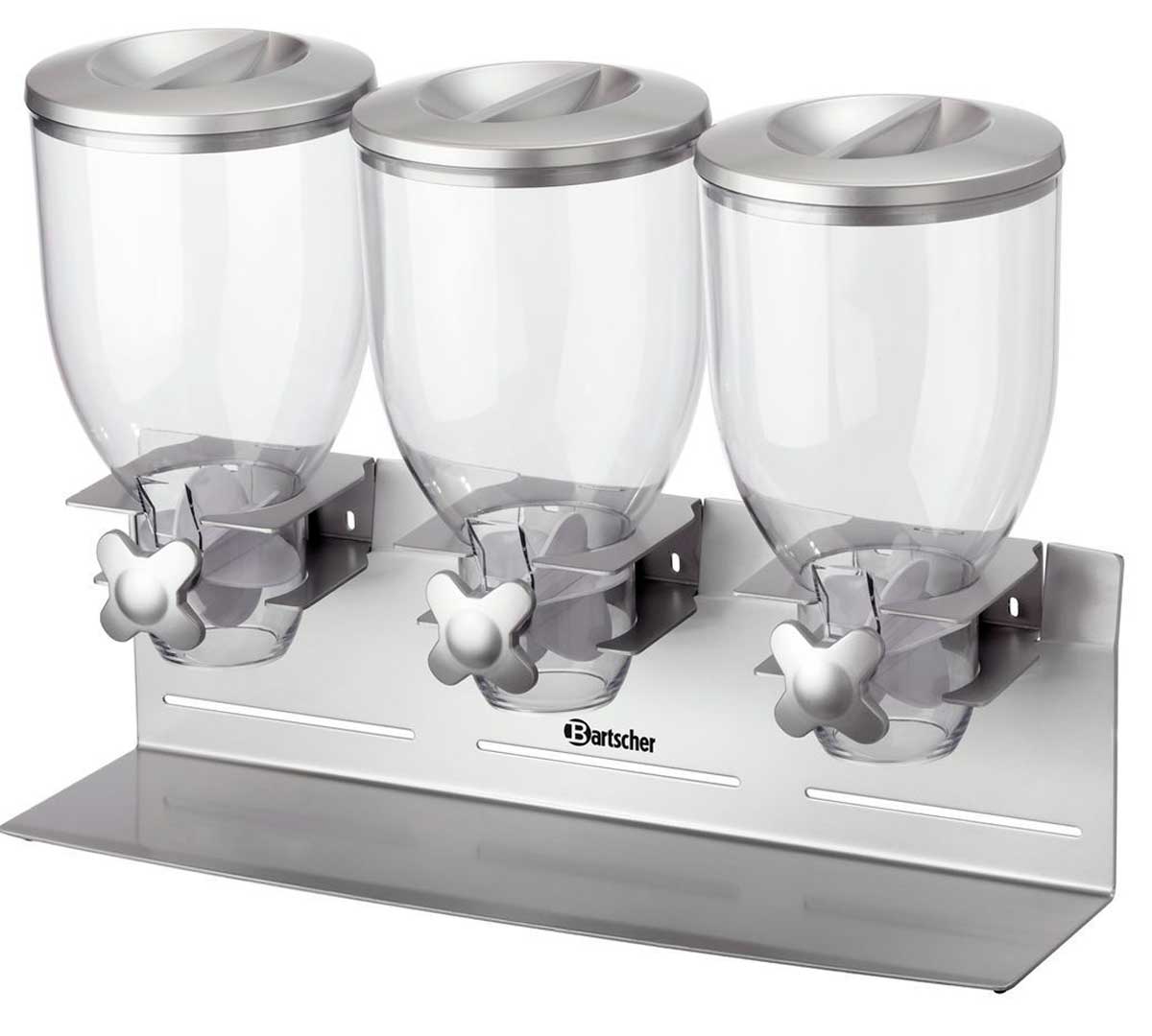 BARTSCHER - DISPENSADOR DE CEREALES TRIPLE - CAPACIDAD 10,5 LITROS