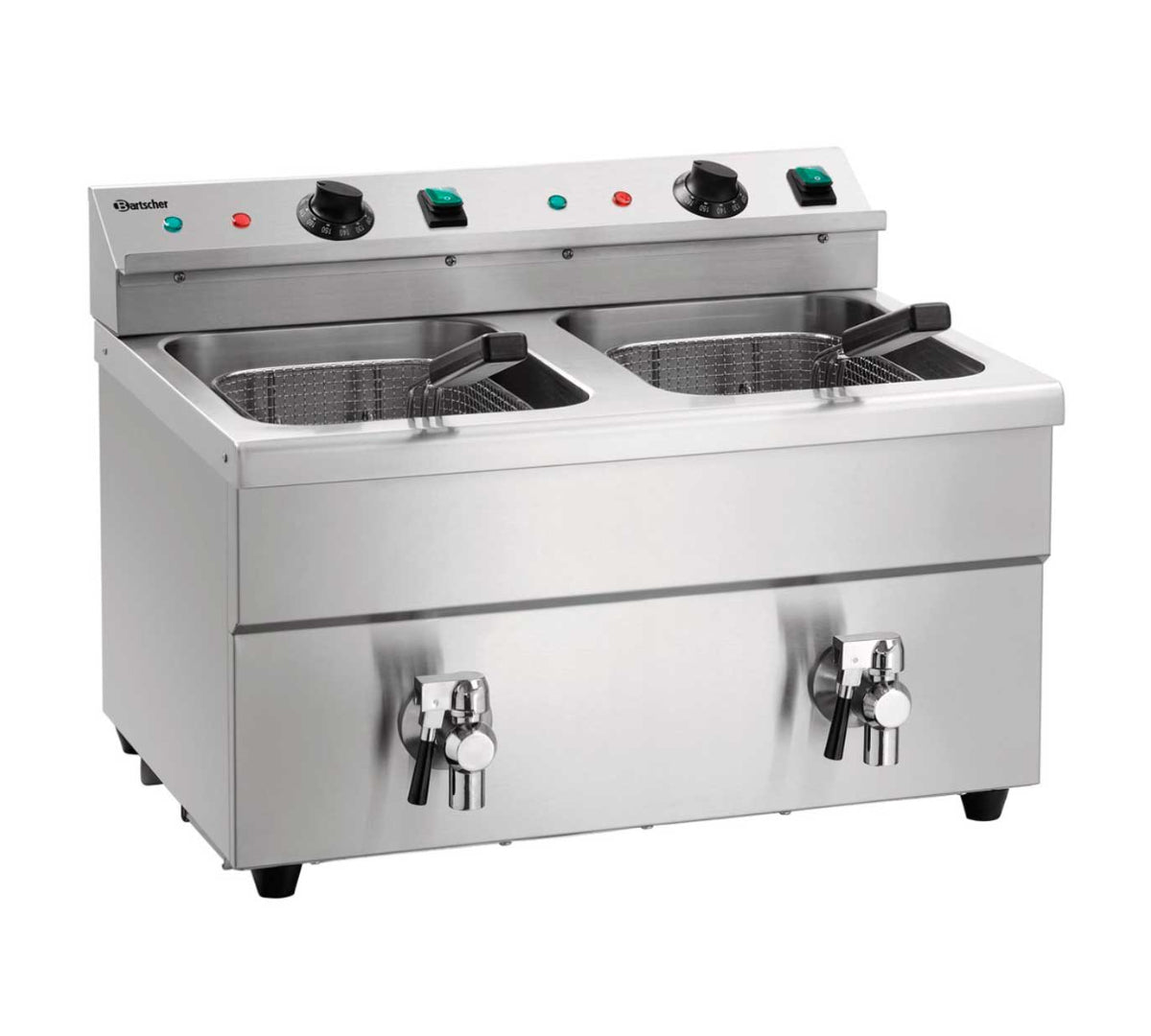 BARTSCHER - FREIDORA INDUCCIÓN 2X8L PLUS ELÉCTRICA - FONDO 57,5CM - 2 CUBAS 8 LITROS