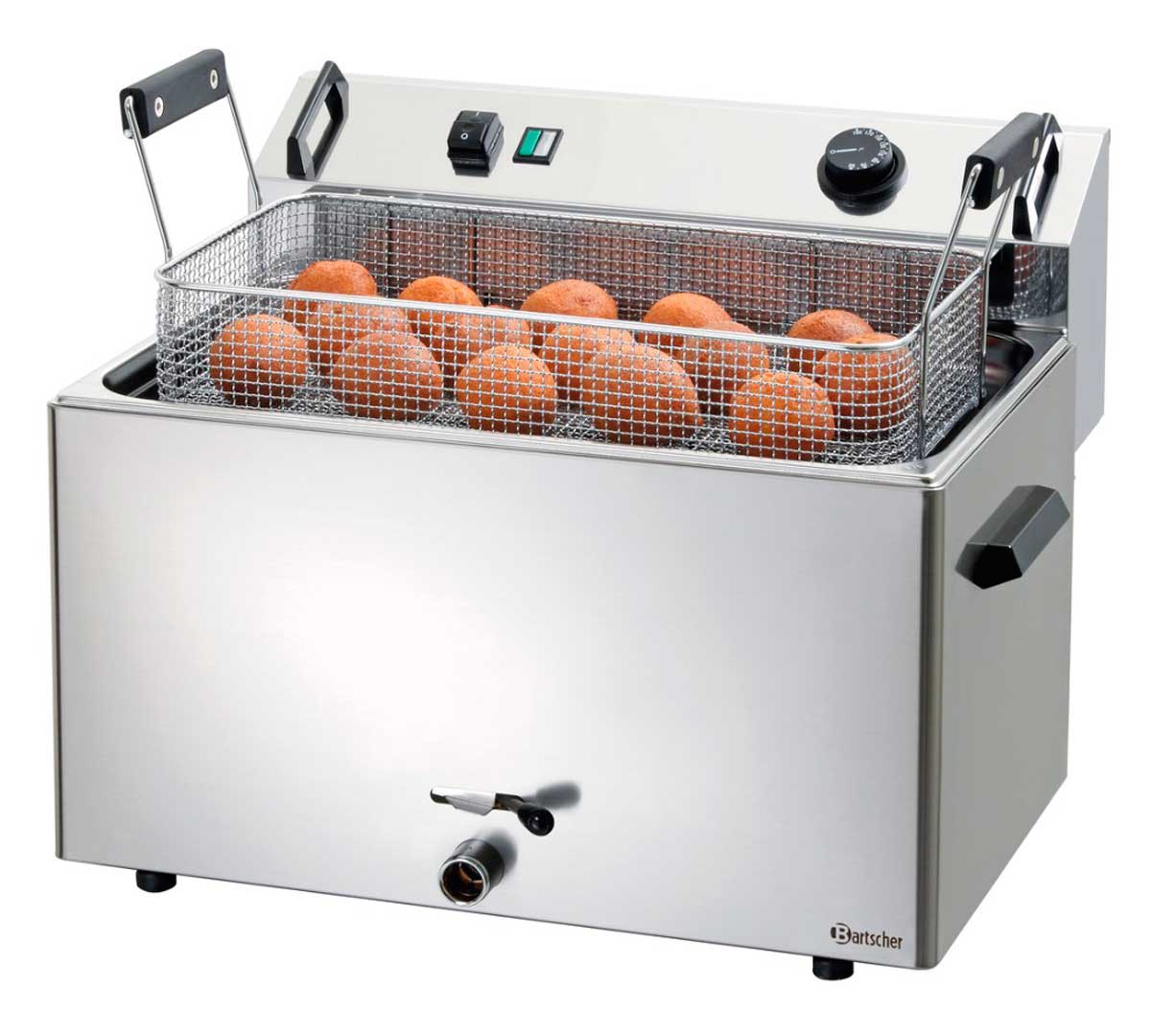 BARTSCHER - FREIDORA PASTELERÍA BF 16E ELÉCTRICA - FONDO 47CM - 1 CUBA 16 LITROS