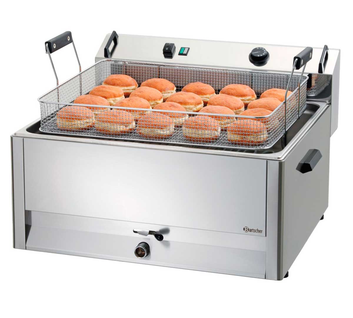 BARTSCHER - FREIDORA PASTELERÍA BF 30E ELÉCTRICA - FONDO 65CM - 1 CUBA 30 LITROS