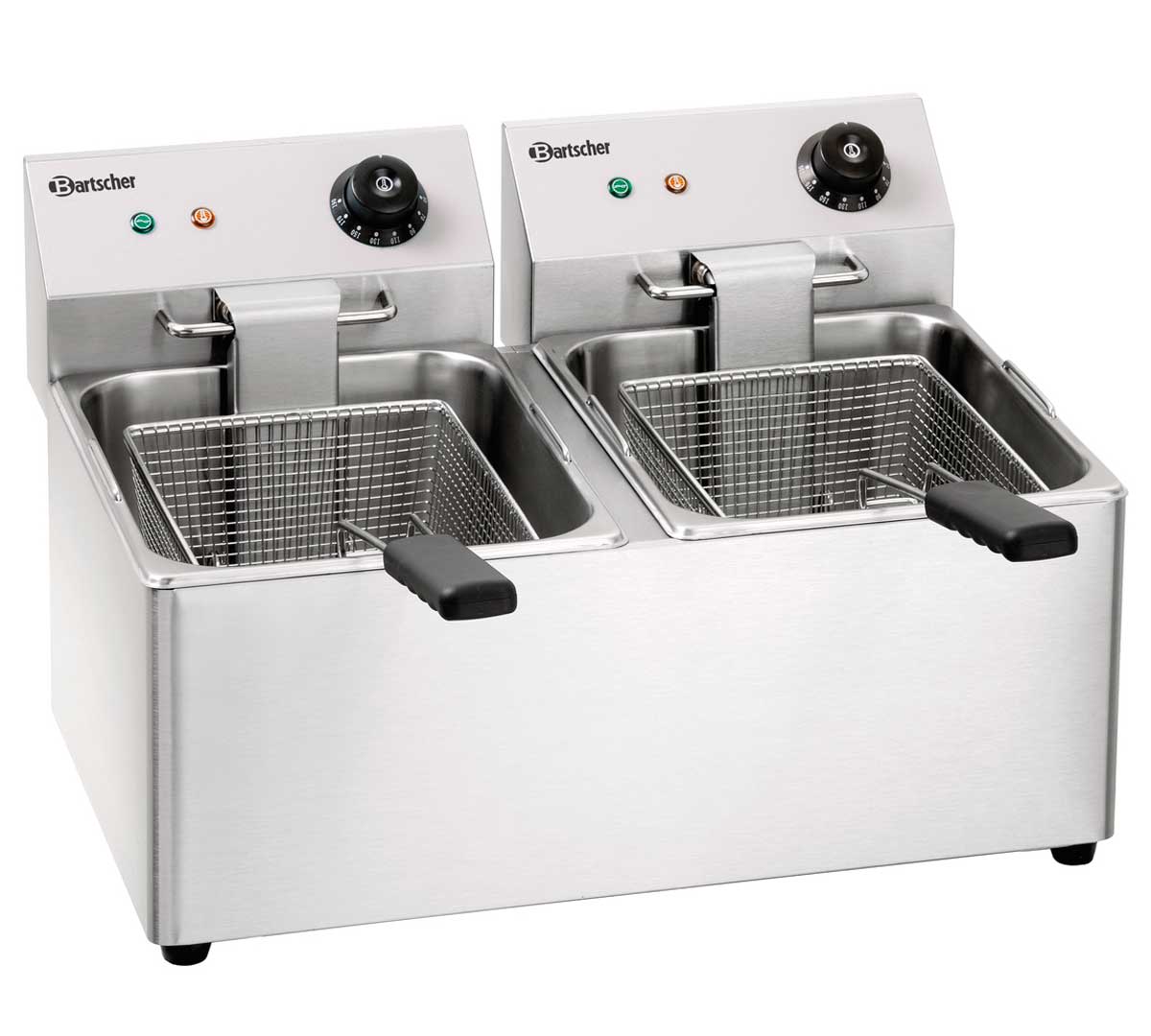 BARTSCHER - FREIDORA SNACK IV ELÉCTRICA - FONDO 62CM - 2 CUBAS 8 LITROS