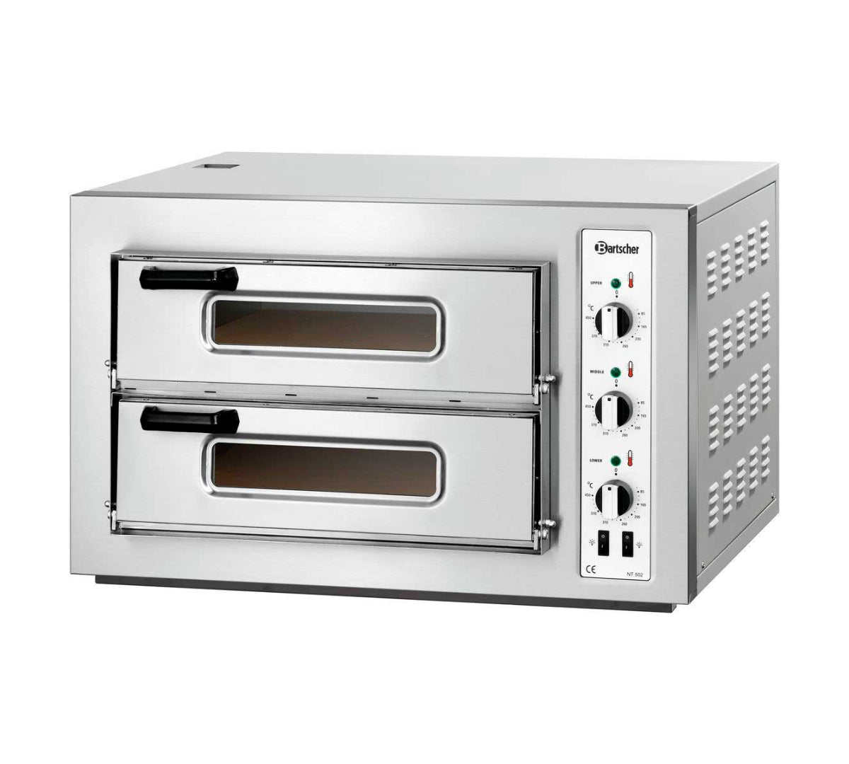 BARTSCHER - HORNO PIZZA NT502 - 2 CÁMARAS - 8 PIZZAS Ø 25CM - 6 KW