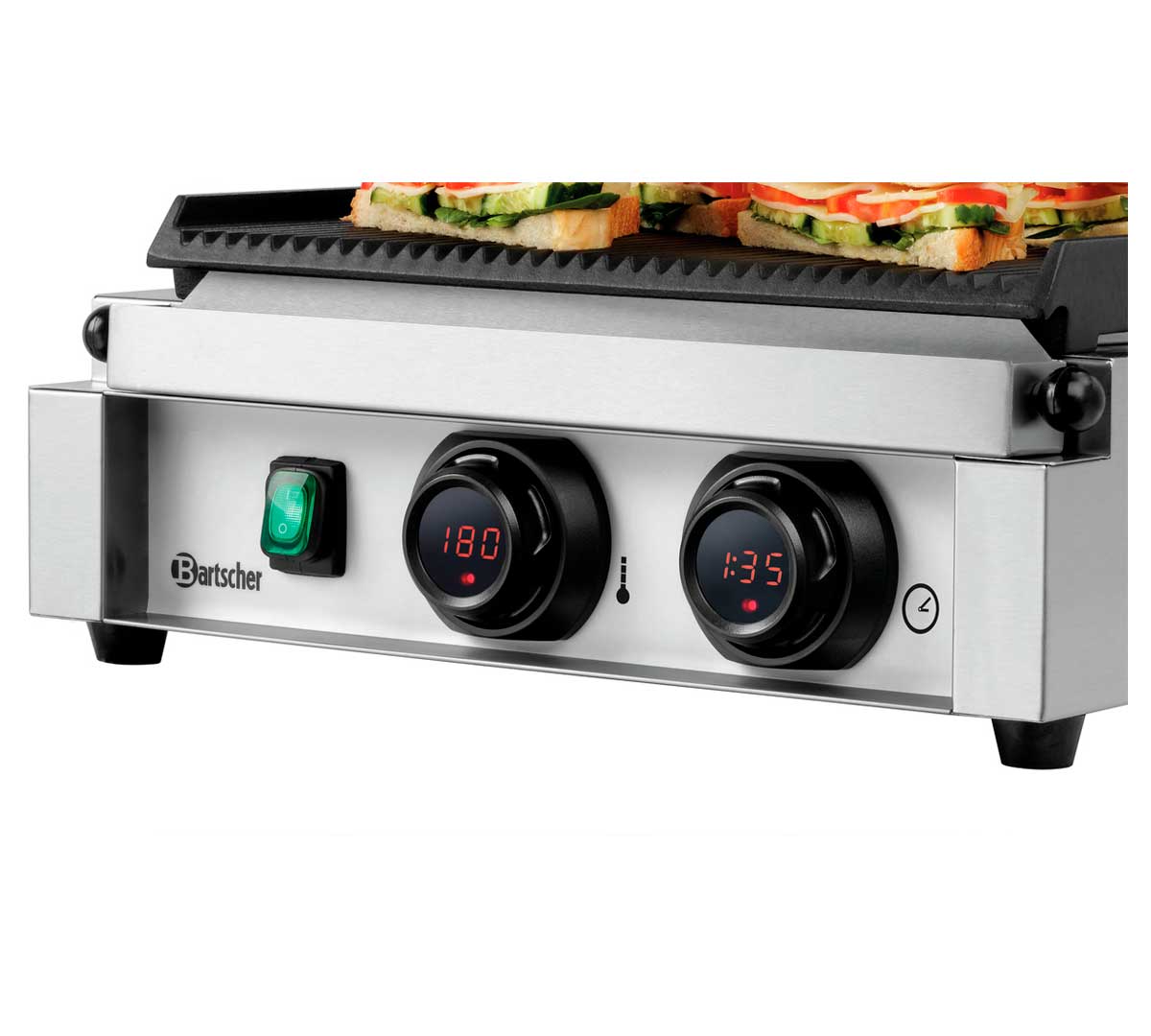 BARTSCHER - PARRILLA DE CONTACTO PANINI MDI 1R - PLACA ACANALADA – ANCHO 41CM - POTENCIA 2,2KW