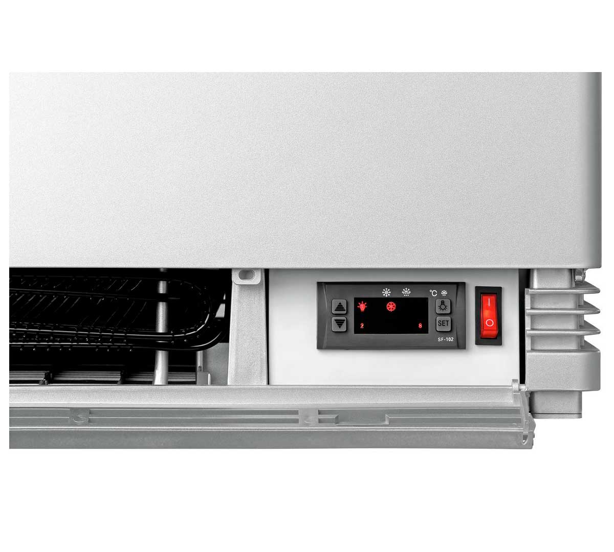 BARTSCHER - VITRINA EXPOSITORA PLATEADA REFRIGERADA - 3 ESTANTES