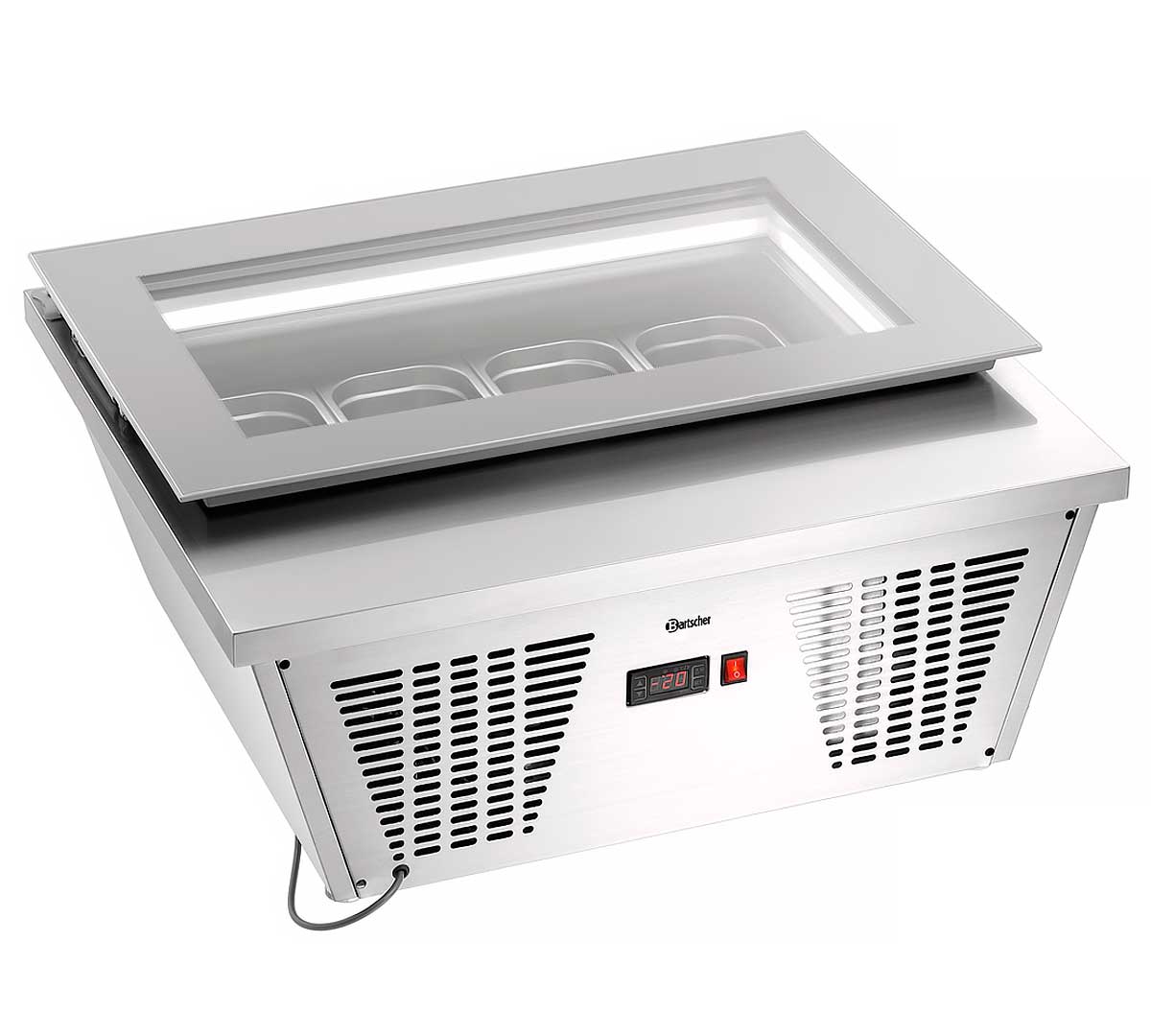 BARTSCHER - VITRINA HELADOS 4X6,5L-F - 4 CUBETAS