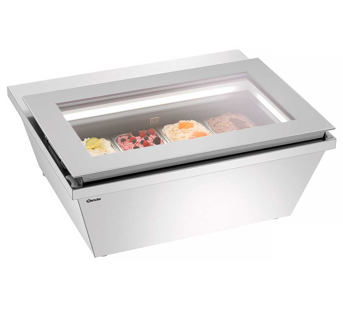 BARTSCHER - VITRINA HELADOS 4X6,5L-F - 4 CUBETAS