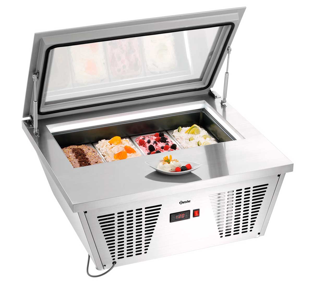 BARTSCHER - VITRINA HELADOS 4X6,5L-F - 4 CUBETAS