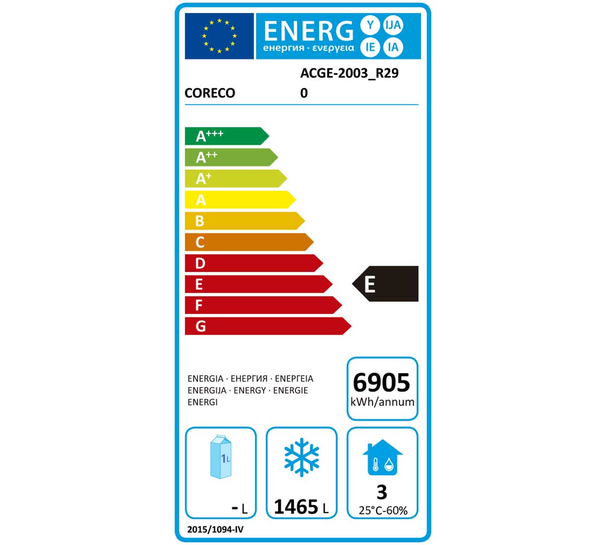 CORECO - ARMARIO CONGELADOR GN 2/1 ACGE-2003