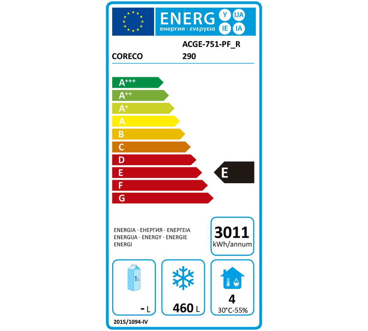CORECO - ARMARIO CONGELADOR GN 2/1 ACGE-751