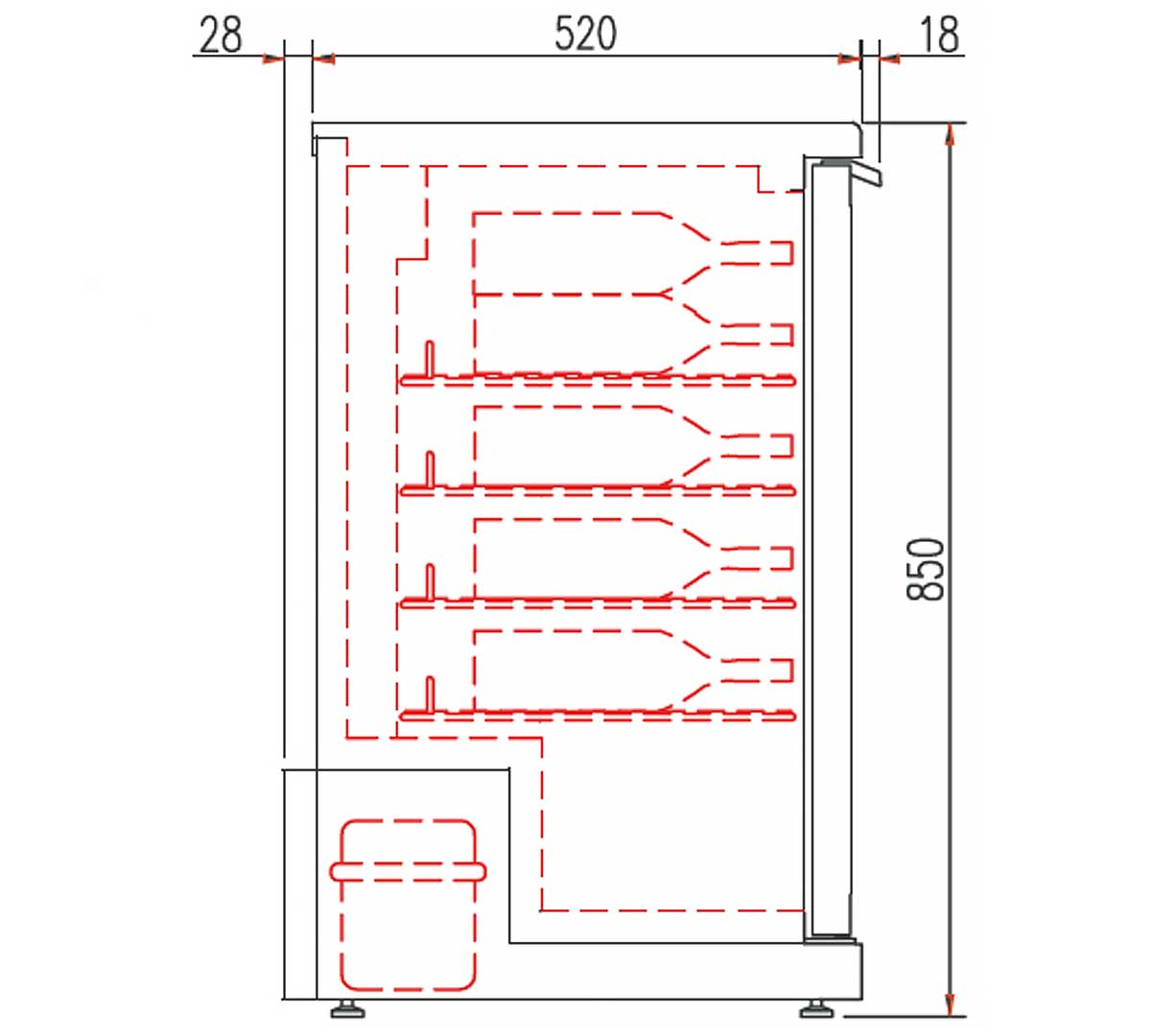 CORECO - ARMARIO VINO ERHW-350-L