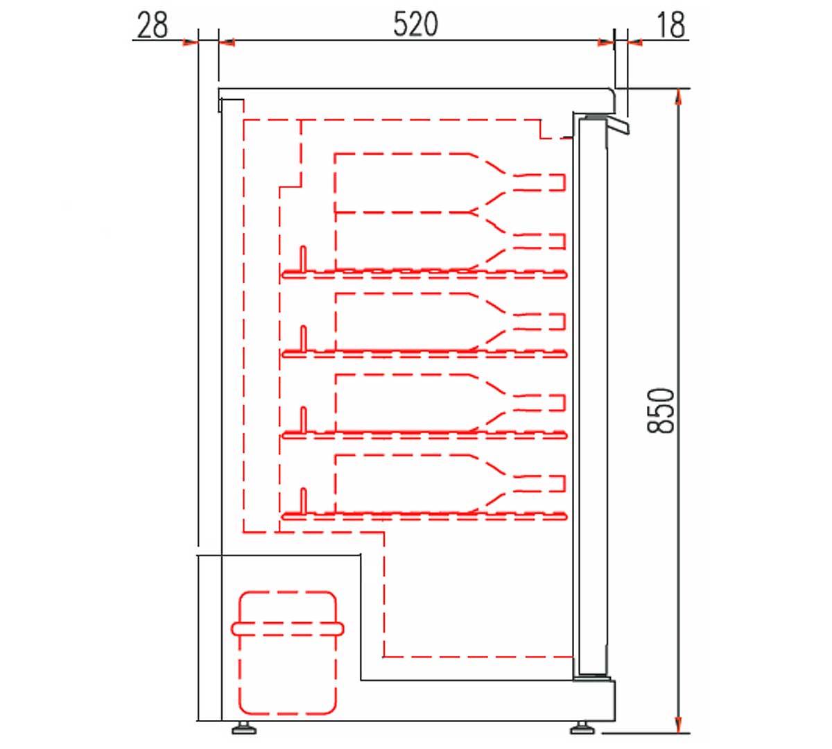 CORECO - ARMARIO DE VINO ERHWS-350-L