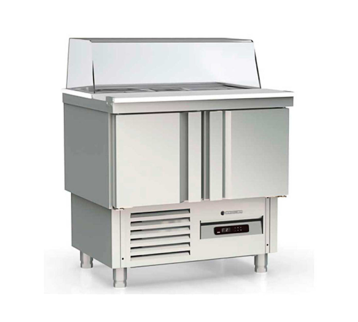 CORECO – MESA FRÍA SALADETTE GN 1/1 ENCIMERA ABIERTA 2 PUERTAS MFS-100-C