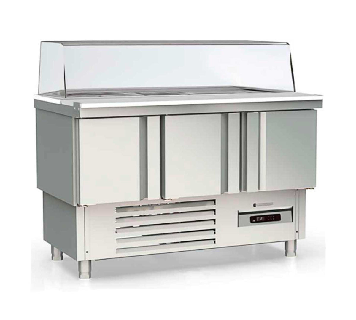 CORECO – MESA FRÍA SALADETTE GN 1/1 ENCIMERA ABIERTA 3 PUERTAS MFS-140-C