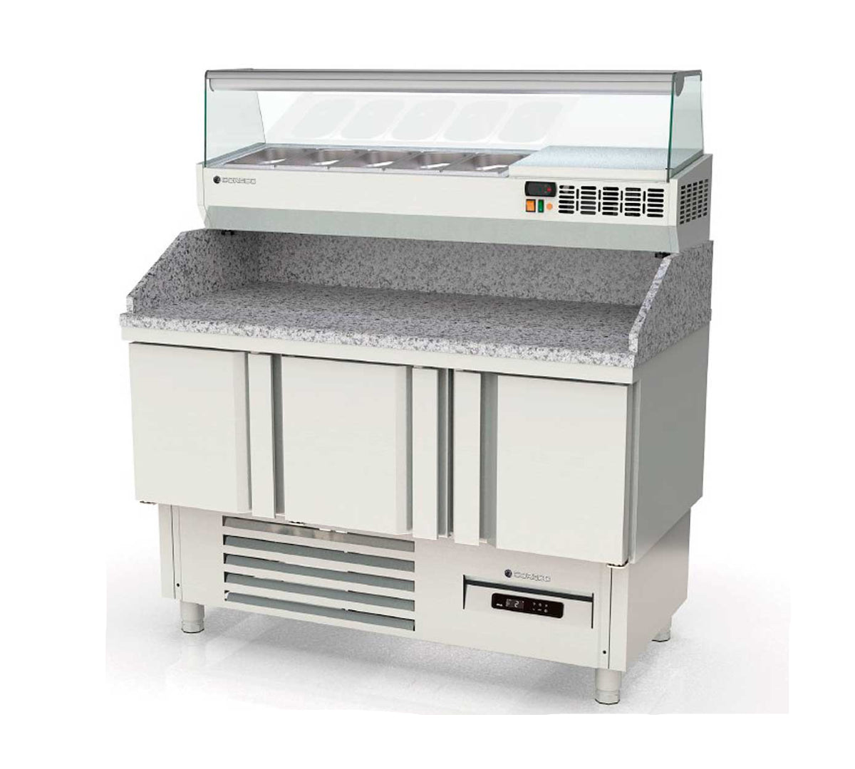 CORECO - MESA FRÍA COMPACTA PIZZA 3 PUERTAS MFCP-140