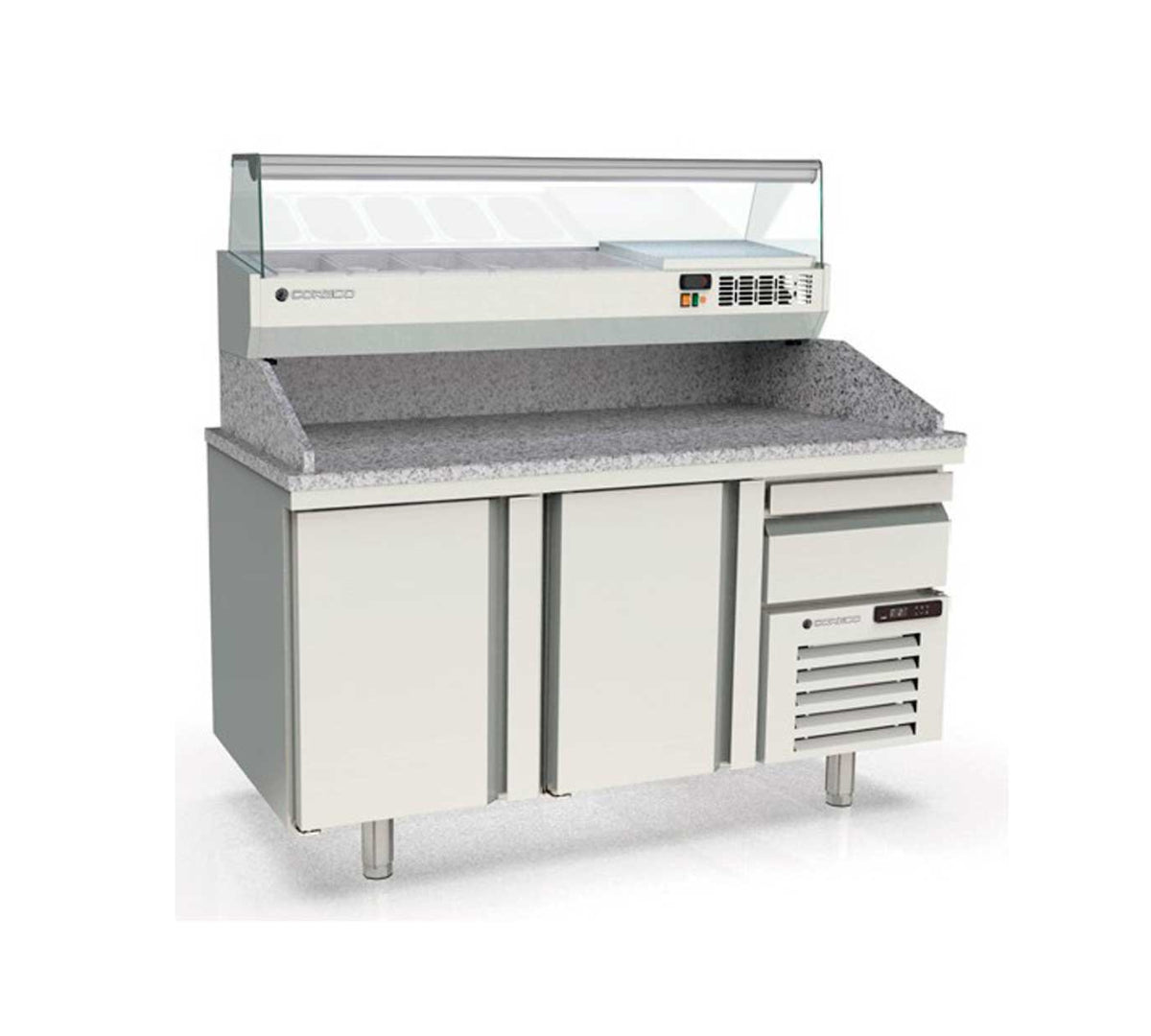 CORECO - MESA FRÍA PIZZA CAJÓN NEUTRO 2 PUERTAS MR80-160