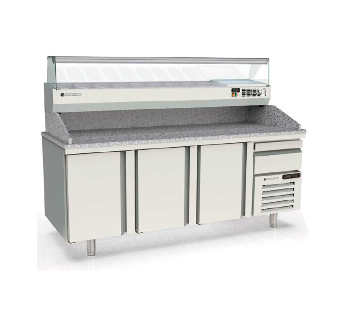 CORECO - MESA FRÍA PIZZA CAJÓN NEUTRO 3 PUERTAS MR80-210
