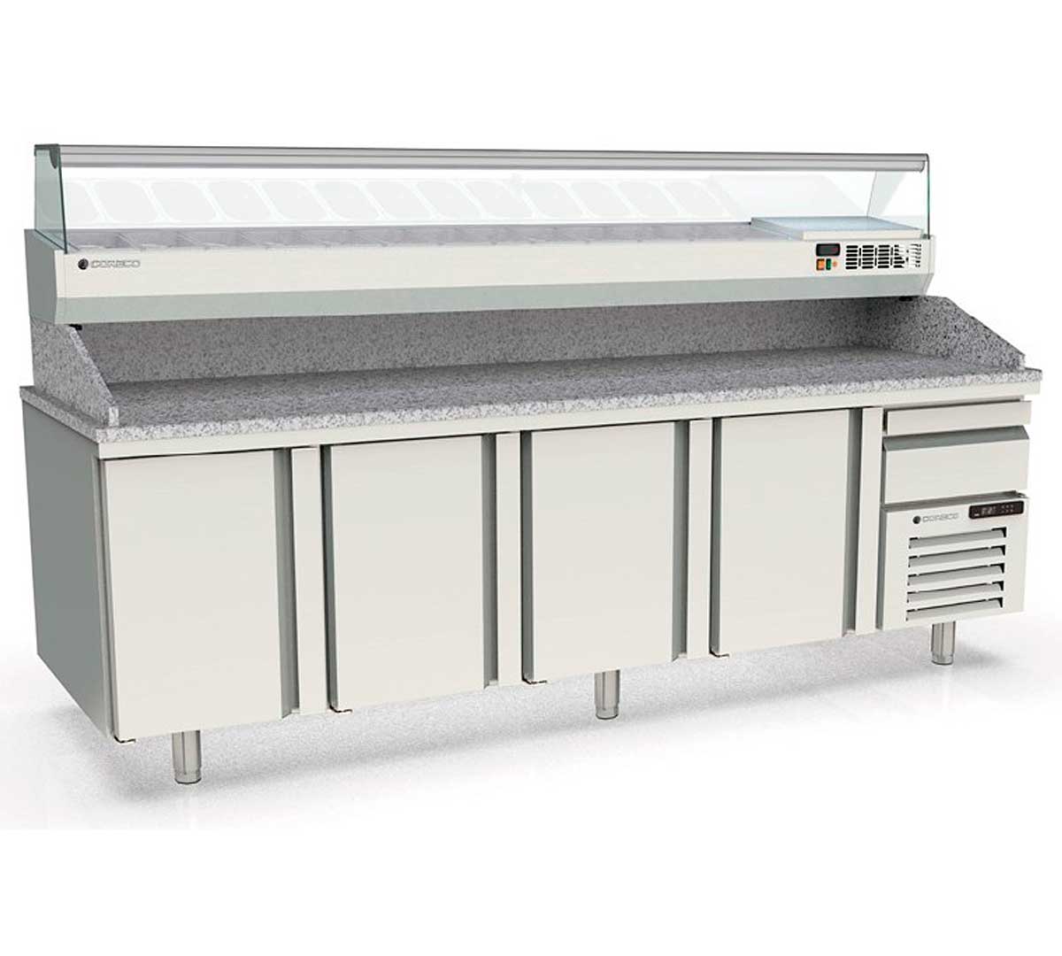 CORECO - MESA FRÍA PIZZA CAJÓN NEUTRO 4 PUERTAS MR80-265